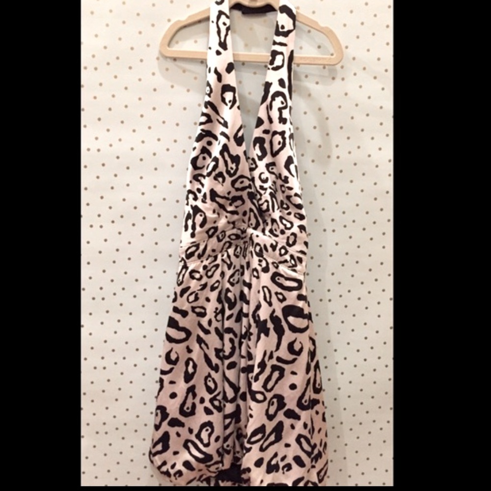 Bebe leopard print halter dress-xxs